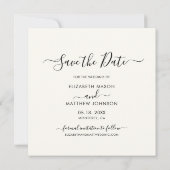 Elegant Typografie Script Modern One Photo Wedding Save The Date (Achterkant)