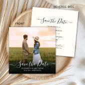 Elegant Typografie Script Modern One Photo Wedding Save The Date