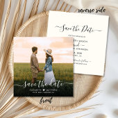 Elegant Typografie Script Modern One Photo Wedding Save The Date
