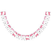 Elegant Typografie Script Roze Agaat Bruiloft Deco Vlaggetjes (Alle)