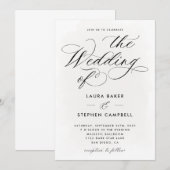 Elegant Typografie Uitnodiging (Voorkant / Achterkant)