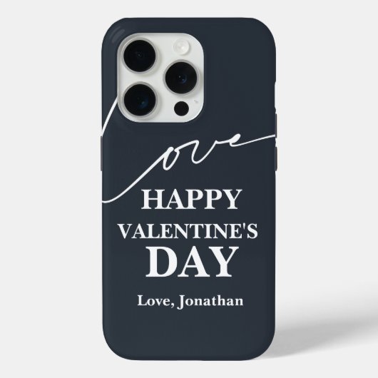 Elegant Typografie Valentijnsdag paar Case-Mate iPhone Case (Achterkant)