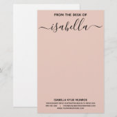 Elegant Typografie van het bureau van de Jouw naam Briefpapier (Voorkant / Achterkant)