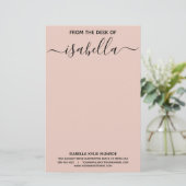 Elegant Typografie van het bureau van de Jouw naam Briefpapier (Staand voorkant)