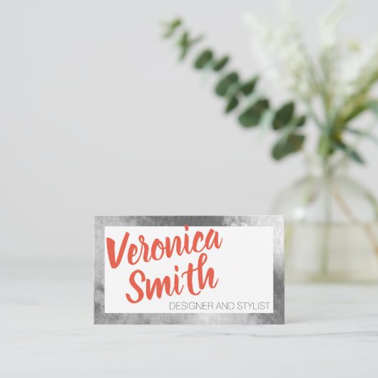 Elegant Typografie Visitekaartje (Staand voorkant)