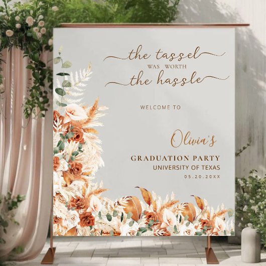 Elegant Typografie Waterverf Afstuderen Wandkleed