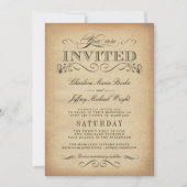 Elegant  Typografie Wedding Invitations Kaart (Voorkant)
