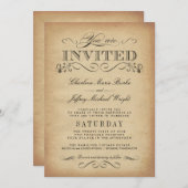 Elegant  Typografie Wedding Invitations Kaart (Voorkant / Achterkant)