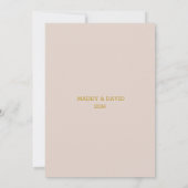 Elegant Typografie Zand Wedding Save the Date (Achterkant)