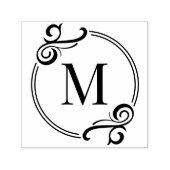 Elegant typografisch monogram met onderscheidend v zelfinktende stempel (Design)