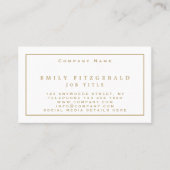 Elegant Typografische Gold and Line border Visitekaartje (Voorkant)