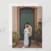 Elegant Typographic Names Full Photo Save The Date (Achterkant)