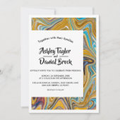 Elegant Typography Abstract Simple Artsy Wedding Kaart (Voorkant)
