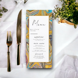 Elegant Typography Abstract Simple Artsy Wedding Menu