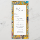 Elegant Typography Abstract Simple Artsy Wedding Menu (Voorkant)