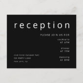 Elegant Typography Black Wedding Informatiekaartje (Voorkant)