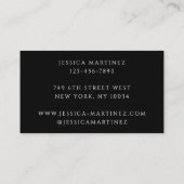 Elegant Typography Black White 3 Photo Makeup Visitekaartje (Achterkant)