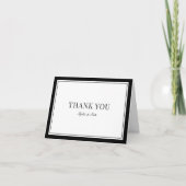 Elegant Typography Classic Border Folded Wedding Bedankkaart (Voorkant)