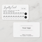 Elegant Typography Coffee Loyalty Card (Voorkant / Achterkant)