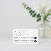 Elegant Typography Coffee Loyalty Card (Staand voorkant)