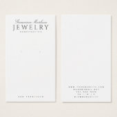 Elegant Typography Earring Jewelry Visitekaartje (Voorkant /achterkant)