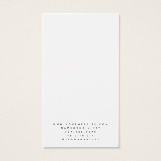 Elegant Typography Earring Jewelry Visitekaartje (Achterkant)
