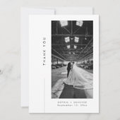 Elegant Typography Formal Wedding Photo Bedankkaart (Voorkant)