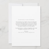 Elegant Typography Formal Wedding Photo Bedankkaart (Achterkant)