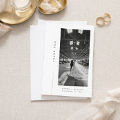 Elegant Typography Formal Wedding Photo Bedankkaart