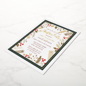 Elegant Typography kerstparty Folie Invitation Folie Uitnodiging (Gedraaid)