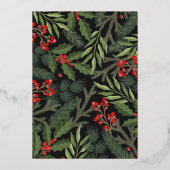 Elegant Typography kerstparty Folie Invitation Folie Uitnodiging (Achterkant)