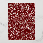 Elegant Typography kerstparty Folie Invitation Uitnodiging (Achterkant)