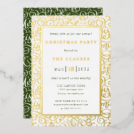Elegant Typography Kerstparty Folie Uitnodiging