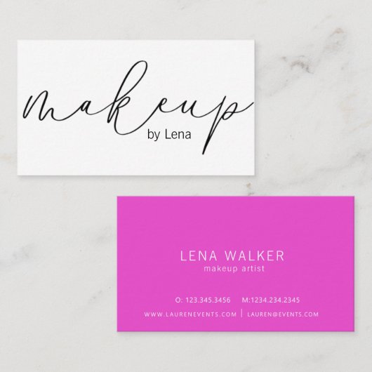 Elegant Typography Makeup | VISITEKAARTJE (Voorkant / Achterkant)