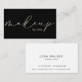 Elegant Typography Makeup | VISITEKAARTJE (Voorkant / Achterkant)