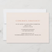 Elegant Typography Minimalist 1-Photo Afstuderen Kaart (Achterkant)