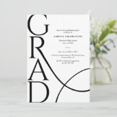 Elegant Typography Modern 2026 Graduation Party Kaart (Staand voorkant)
