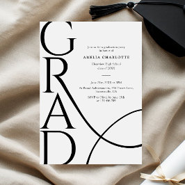 Elegant Typography Modern 2026 Graduation Party Kaart