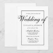 Elegant Typography Modern Wedding Invitation Kaart (Voorkant / Achterkant)