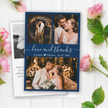 Elegant Typography Navy Photo Collage Hartelijk da