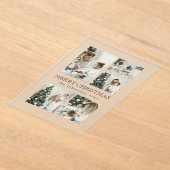 Elegant Typography Photo Collage Christmas Card Acryl Uitnodigingen (Laagn)