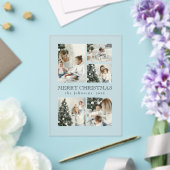 Elegant Typography Photo Collage Christmas Card Acryl Uitnodigingen (Insitu (Huwelijk))