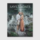 Elegant Typography Photo Save the Date Magnet Card (Voorkant)
