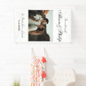 Elegant Typography Photo Template Wedding Spandoek (Insitu)