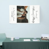 Elegant Typography Photo Template Wedding Spandoek (Beurs)