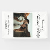 Elegant Typography Photo Template Wedding Spandoek (Horizontaal)