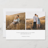 Elegant Typography Photo Wedding Save The Date (Achterkant)