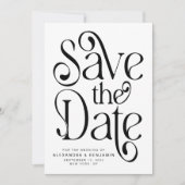 Elegant Typography Photo Wedding Save The Date (Voorkant)