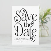 Elegant Typography Photo Wedding Save The Date (Staand voorkant)