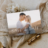 Elegant Typography Photo Wedding Save The Date